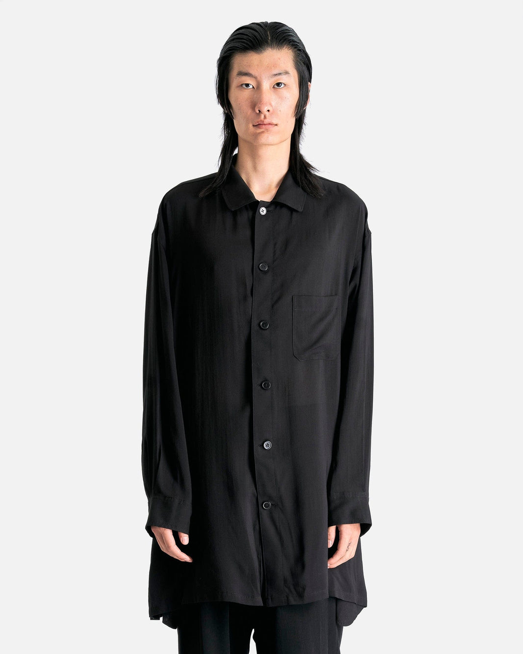 Yohji Yamamoto POUR HOMME Collared long sleeve button down cardigan HY-K52-985 Brown 3