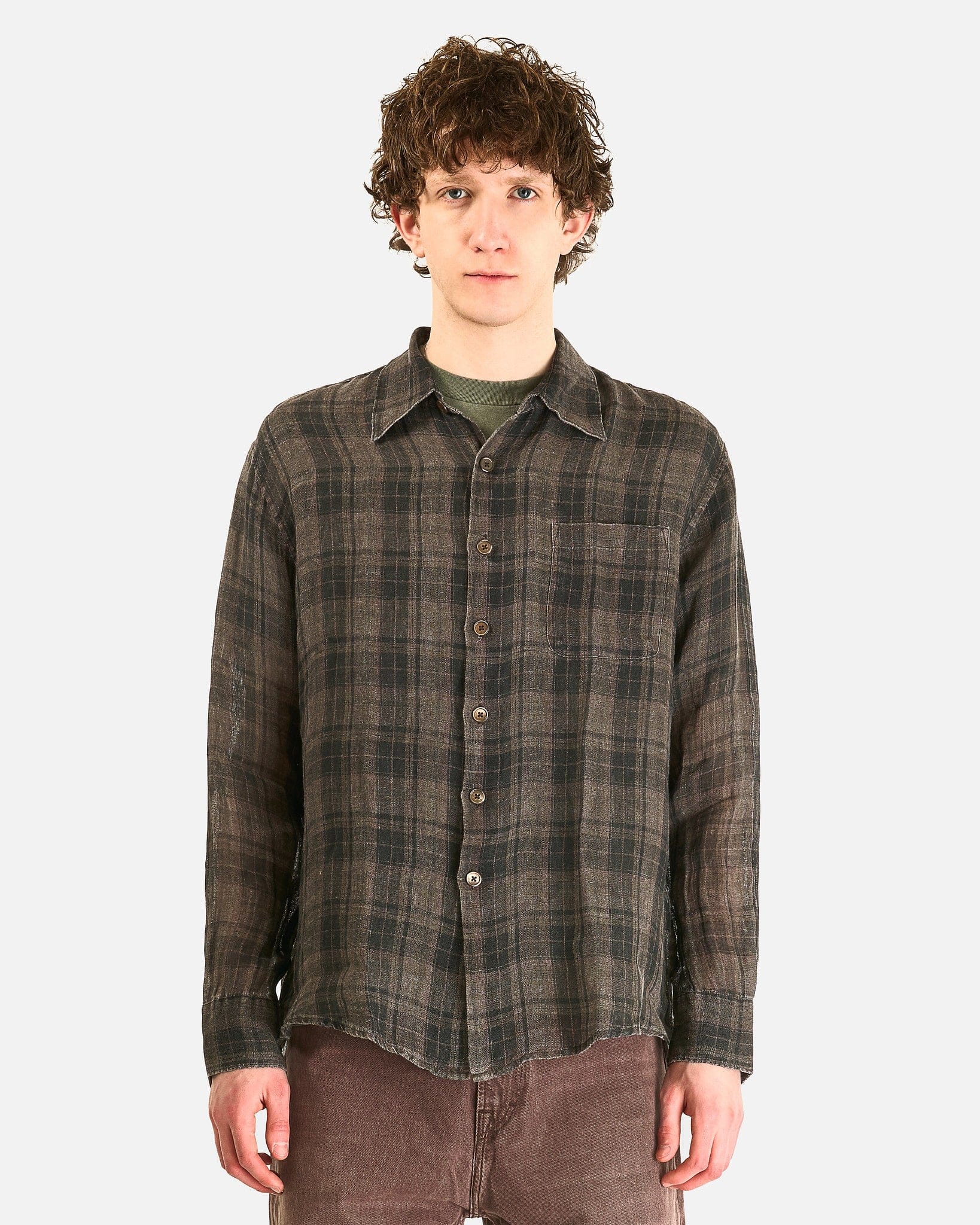 Our Legacy Men's Shirts Above Shirt in Penumbra Check