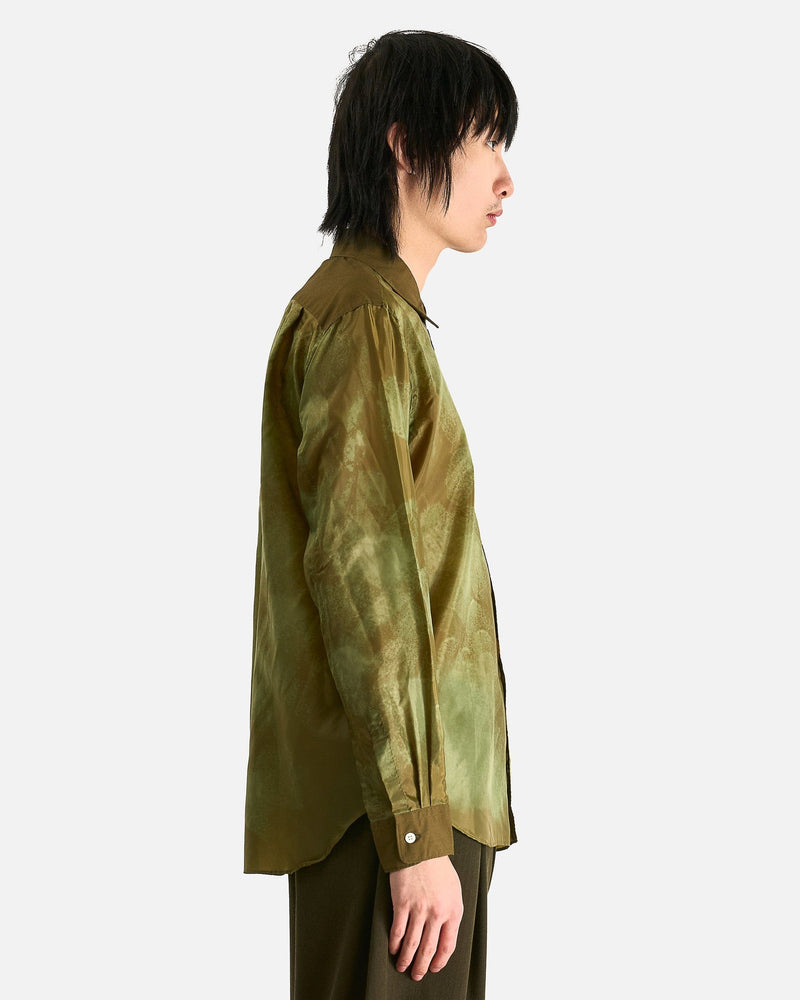 Comme des Garcons HOMME PLUS Men's Shirts Abstract Button Up Shirt in Khaki