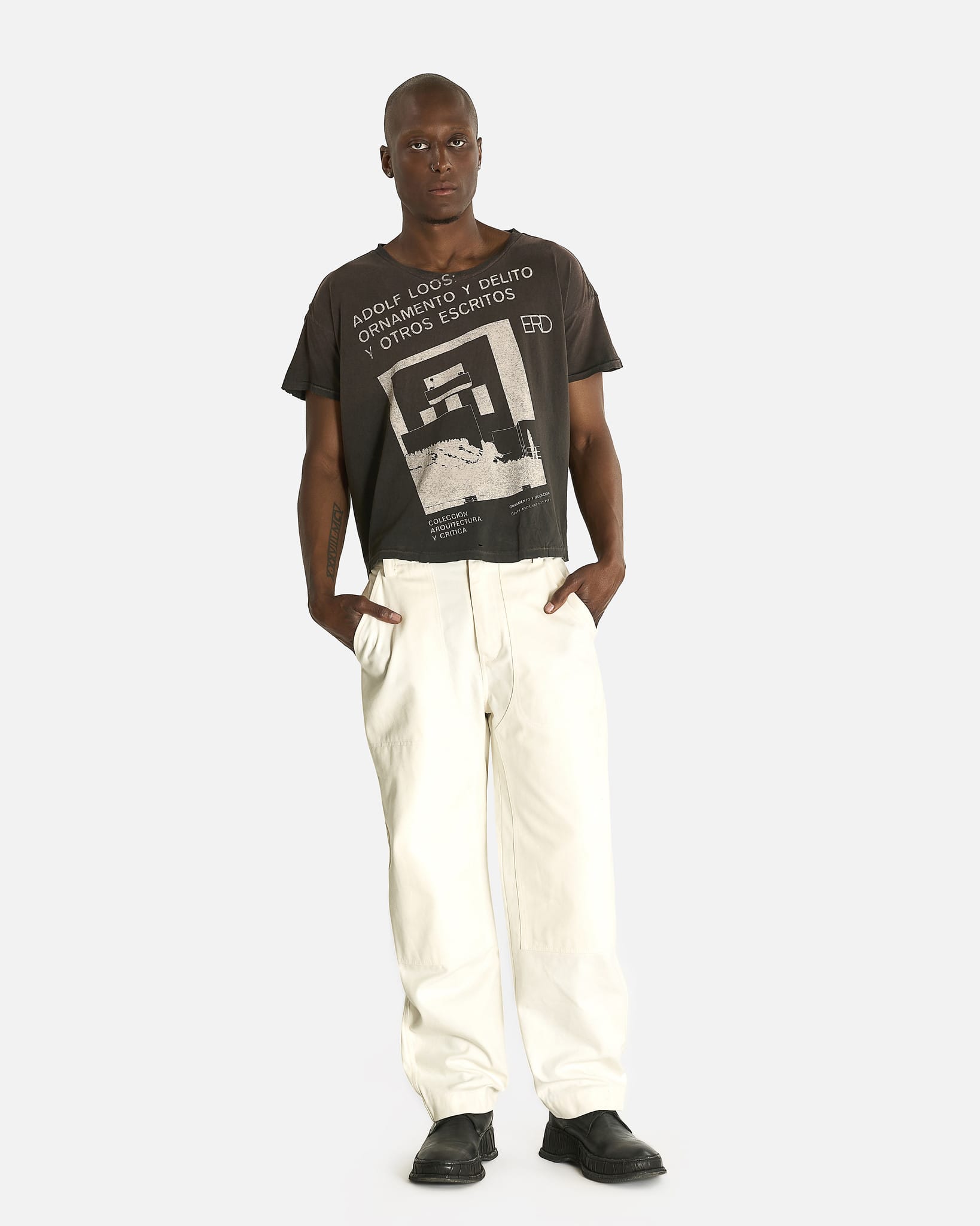 Enfants Riches Deprimes Men's T-shirts Adolf Loos T-Shirt in Washed Black