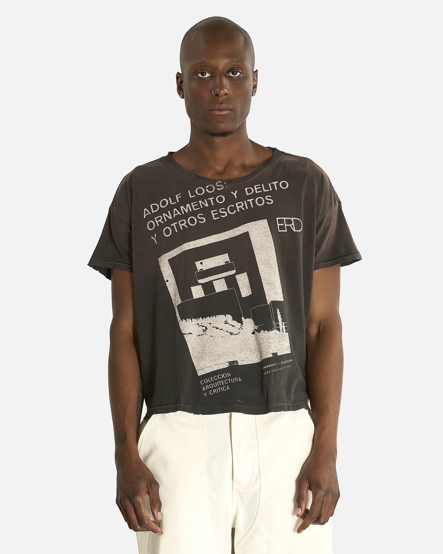Enfants Riches Deprimes Men's T-shirts Adolf Loos T-Shirt in Washed Black