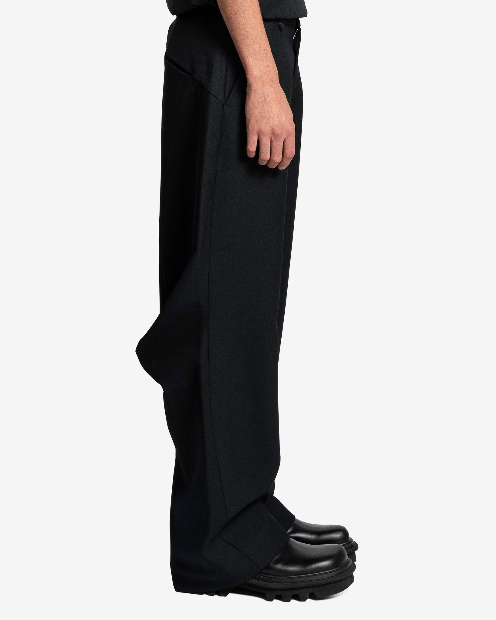 pet-tree-kor 変形 ワイドパンツ ブラック Agave Pants in Black – SVRN