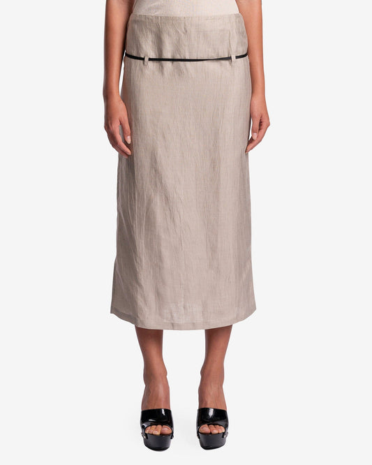 Paloma Wool Women Skirts Aimar Straight Midi Skirt in Stone