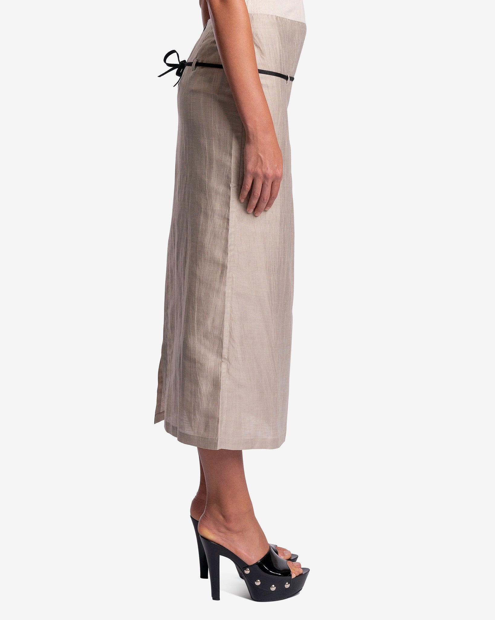 Paloma Wool Women Skirts Aimar Straight Midi Skirt in Stone