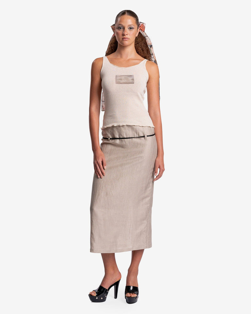 Paloma Wool Women Skirts Aimar Straight Midi Skirt in Stone