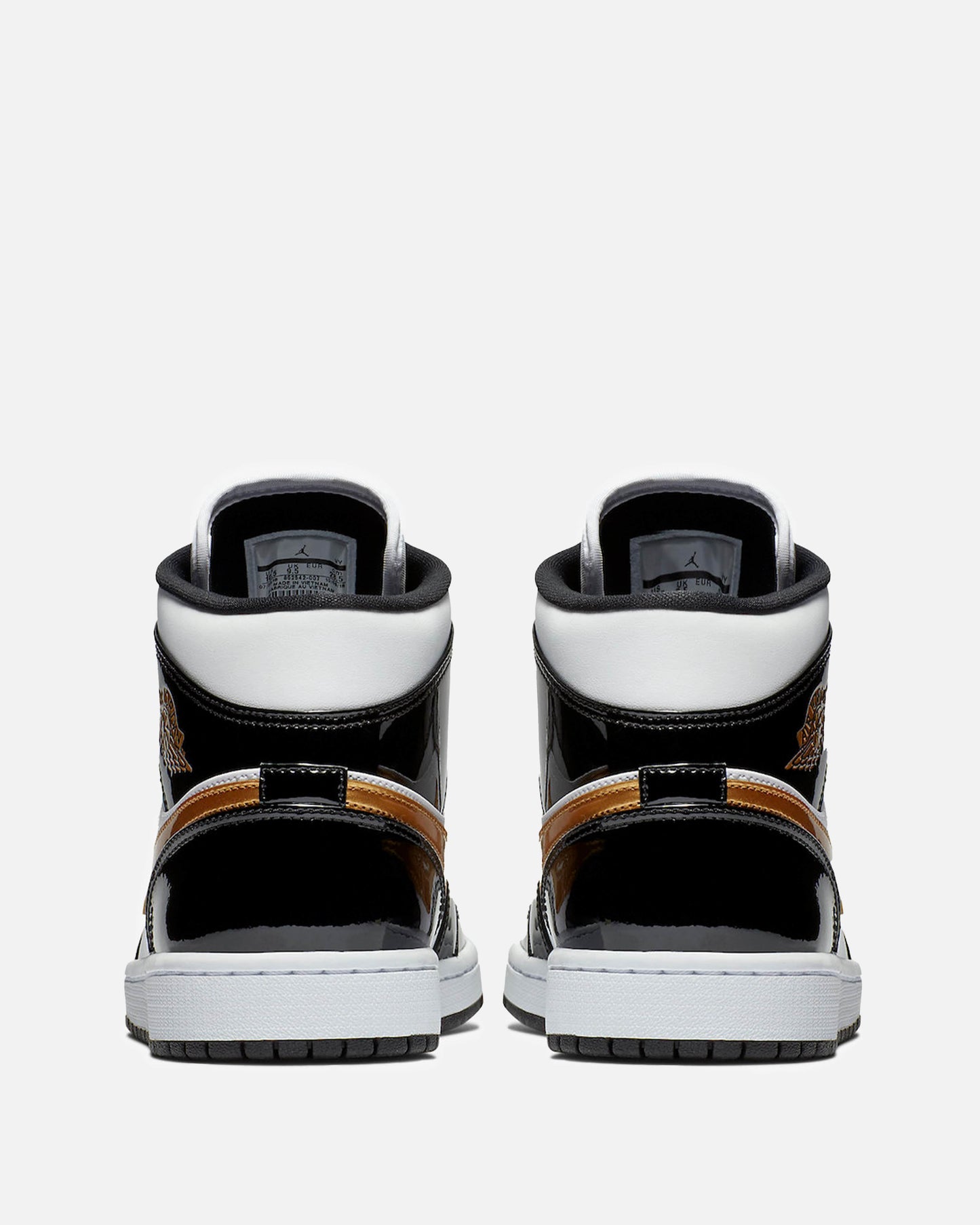 JORDAN Men's Sneakers Air Jordan 1 Mid SE Patent 'Black/Metallic Gold'