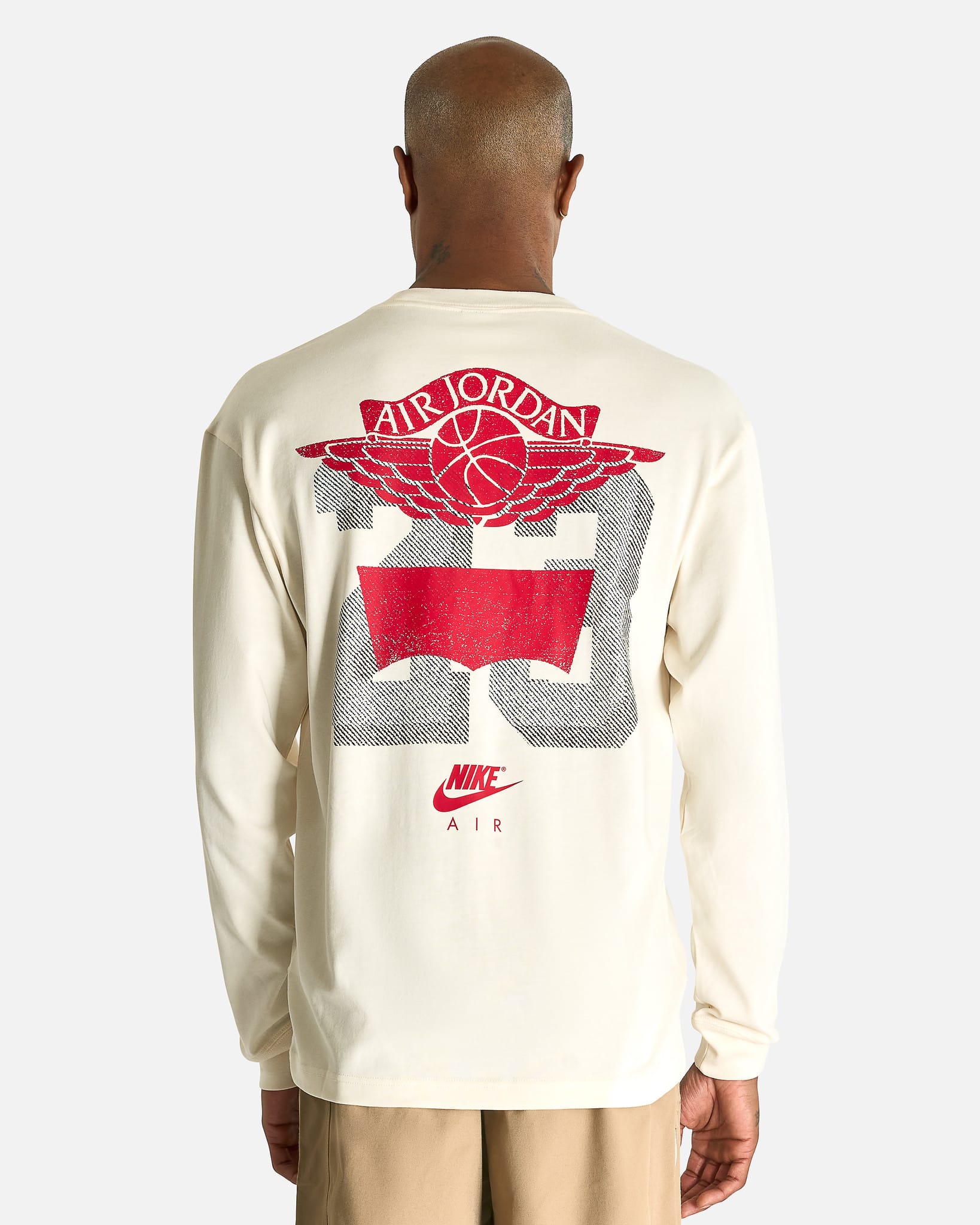 Jordan Men's T-Shirts Air Jordan x Levi's Long Sleeve in Pale Ivory
