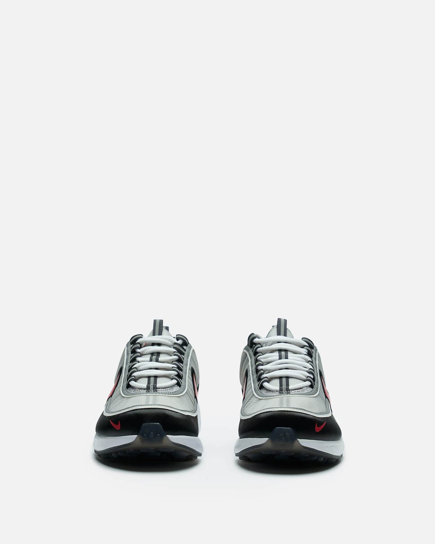 Nike Men's Sneakers Air Zoom Spiridon in Metallic Silver/Red