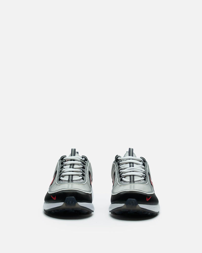 Nike Men's Sneakers Air Zoom Spiridon in Metallic Silver/Red