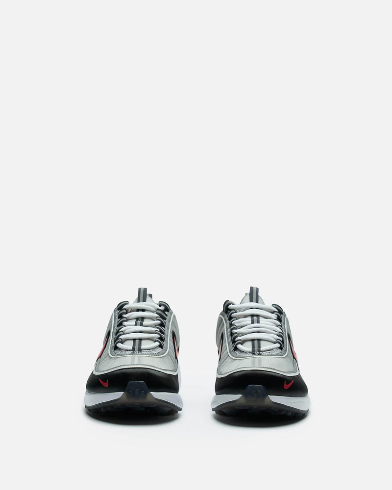 Nike Men's Sneakers Air Zoom Spiridon in Metallic Silver/Red