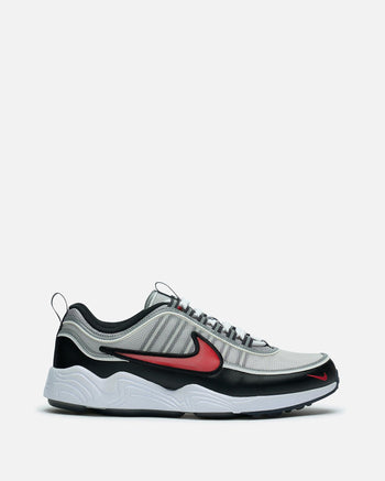 Nike Men's Sneakers Air Zoom Spiridon in Metallic Silver/Red