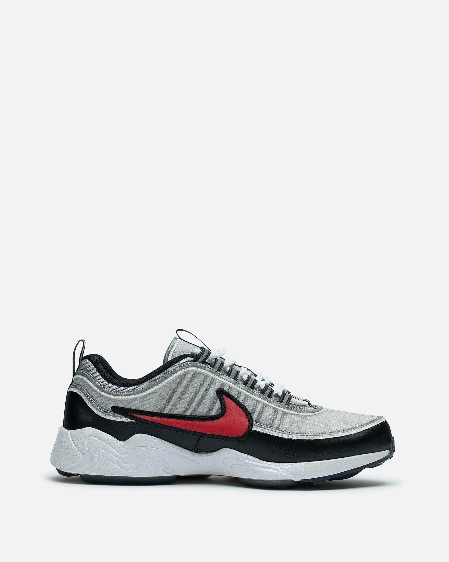 Nike Men's Sneakers Air Zoom Spiridon in Metallic Silver/Red