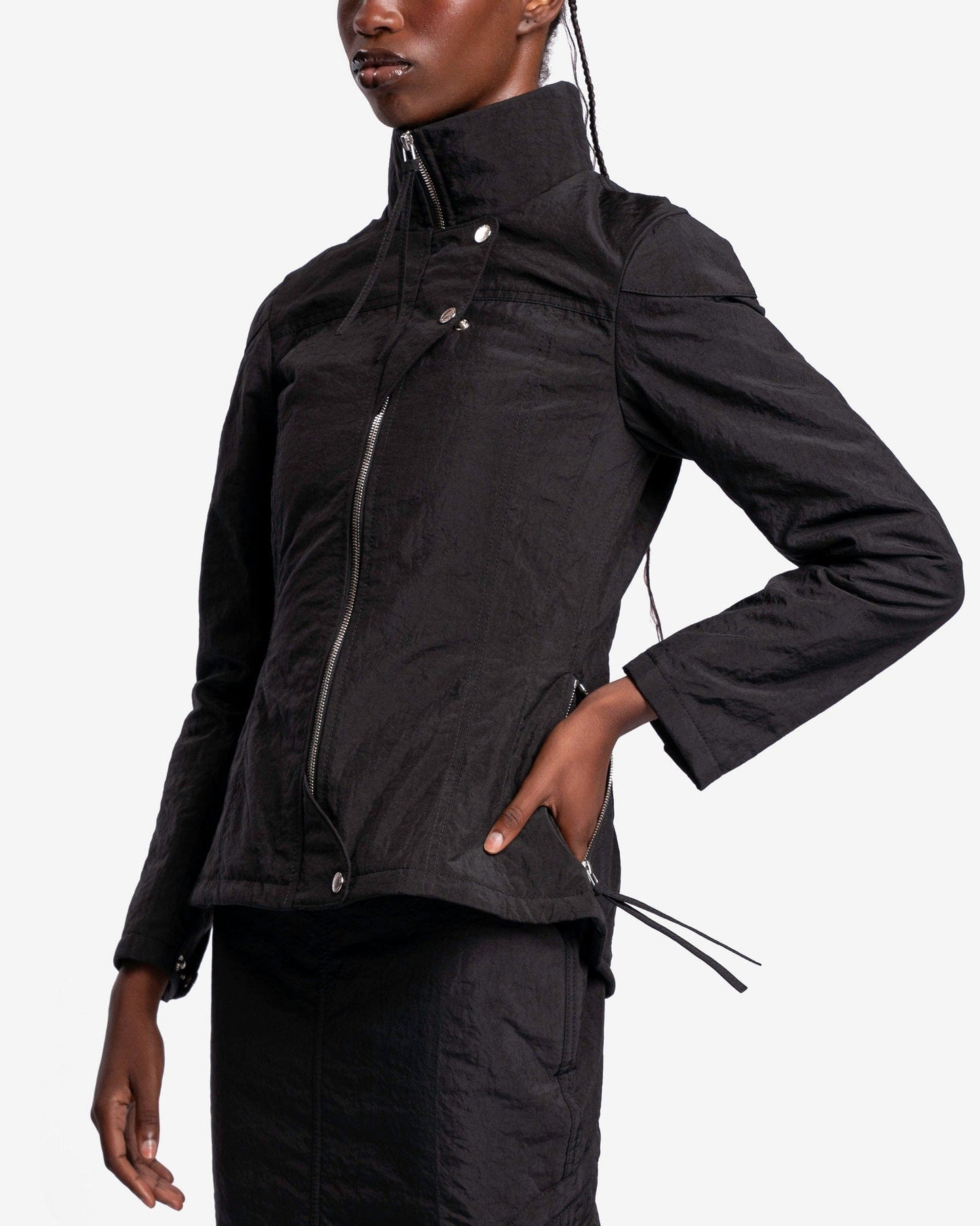 KANGHYUK Women Jackets Airbag Biker's Jacket in Black
