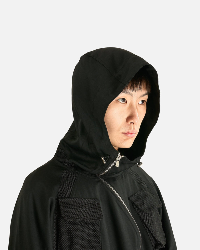 FFFPOSTALSERVICE Men's Jackets Aire Curved Zip Game Jacket in Black