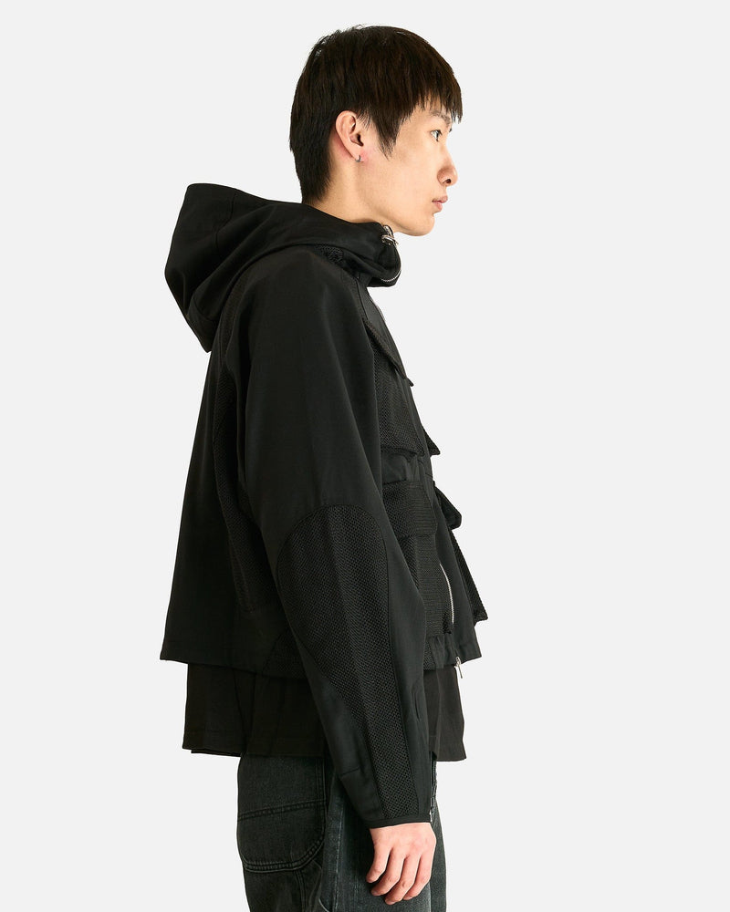 FFFPOSTALSERVICE Men's Jackets Aire Curved Zip Game Jacket in Black