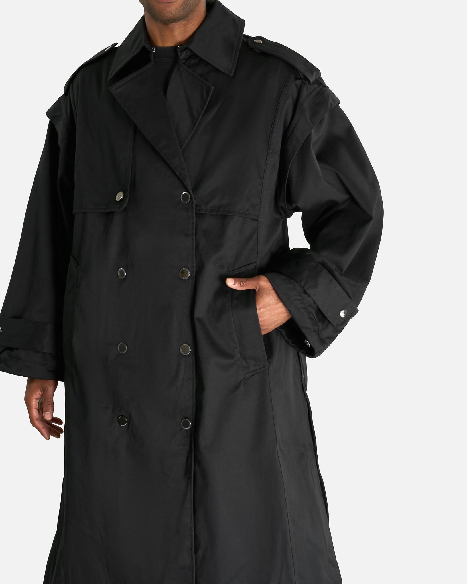 Nike Men's Jackets Airreverent Trench Coat in Black