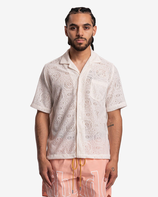Rhude Men's Shirts Ajor Lace Shirt in Creme
