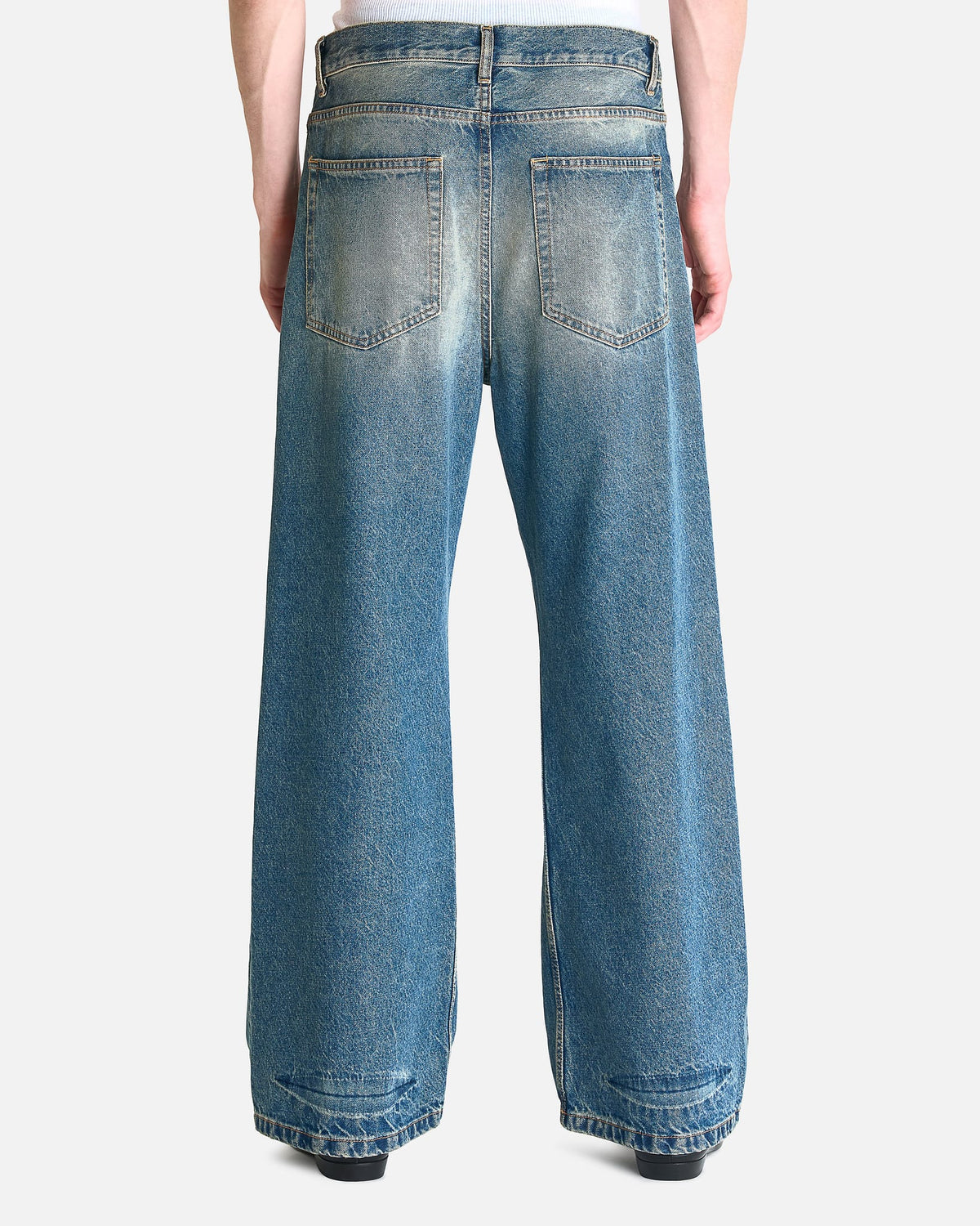 Ann Demeulemeester Men's Pants Alarik 5-Pocket Flared Trousers in Sky Blue