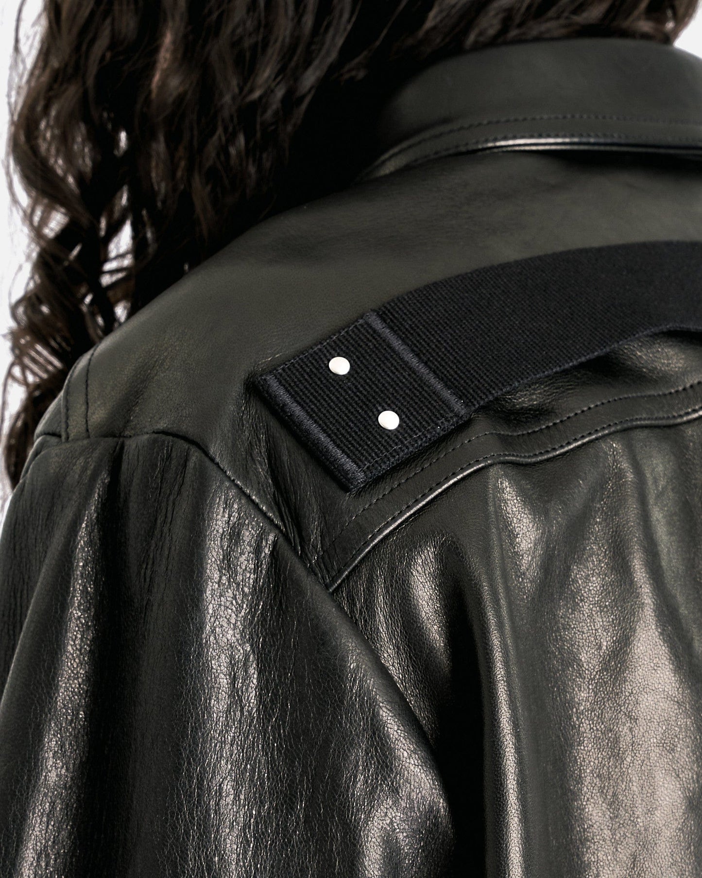 Rick Owens Men's Jackets Alice Strobe Shirt in Black
