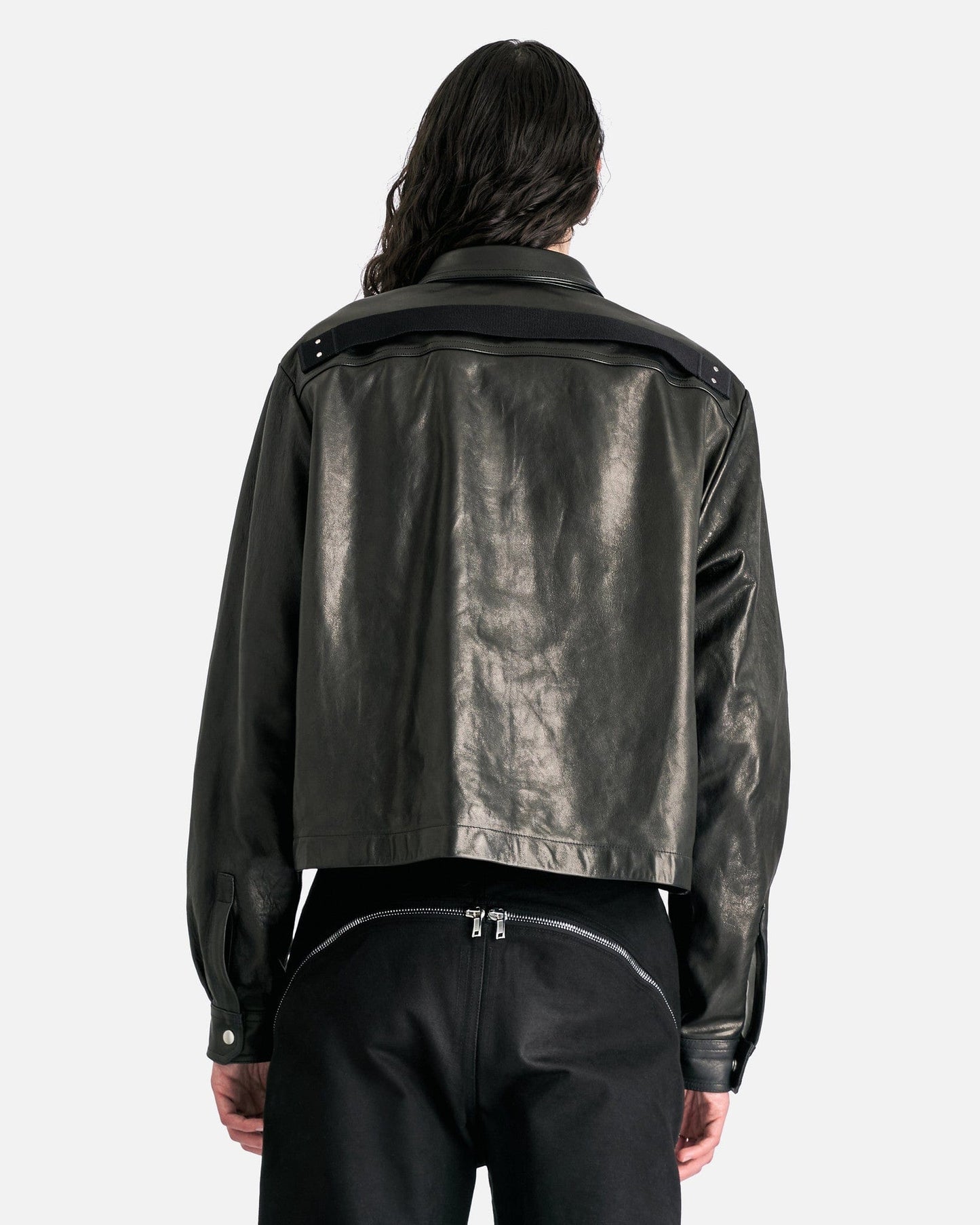 Rick Owens Men's Jackets Alice Strobe Shirt in Black