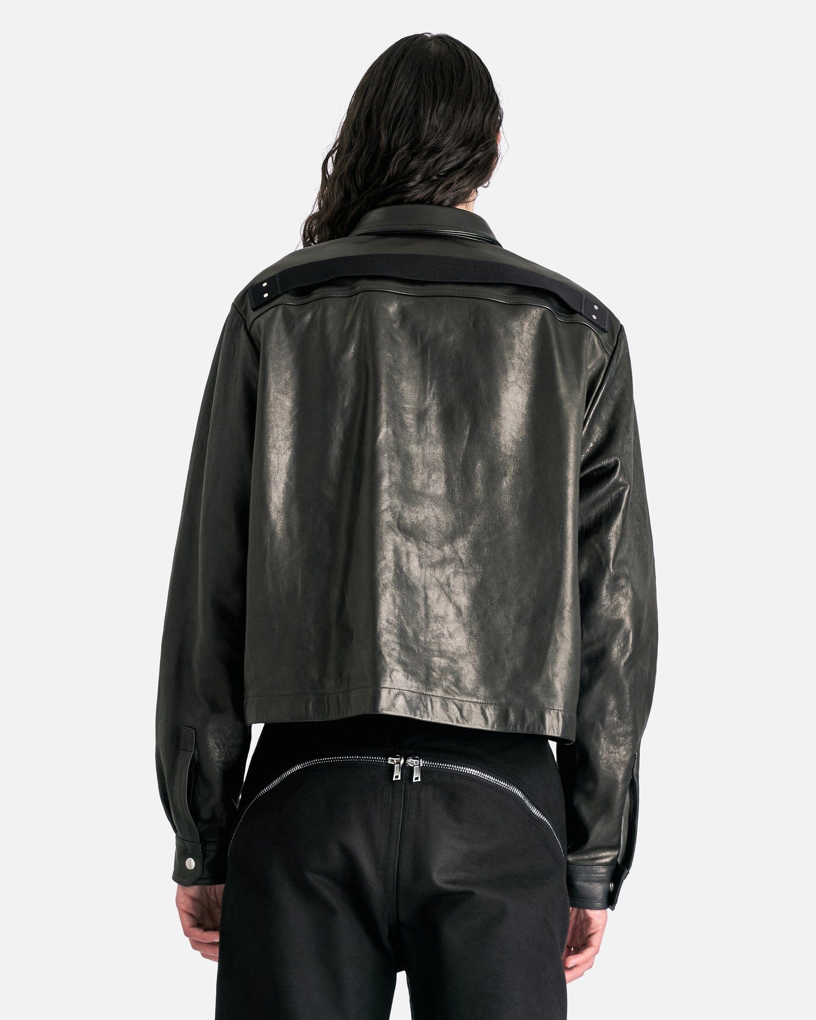 Rick Owens Men's Jackets Alice Strobe Shirt in Black