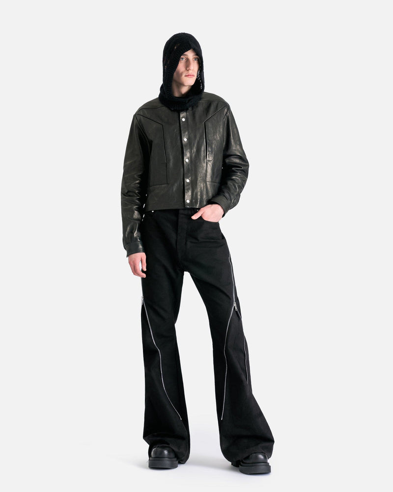 Rick Owens Men's Jackets Alice Strobe Shirt in Black