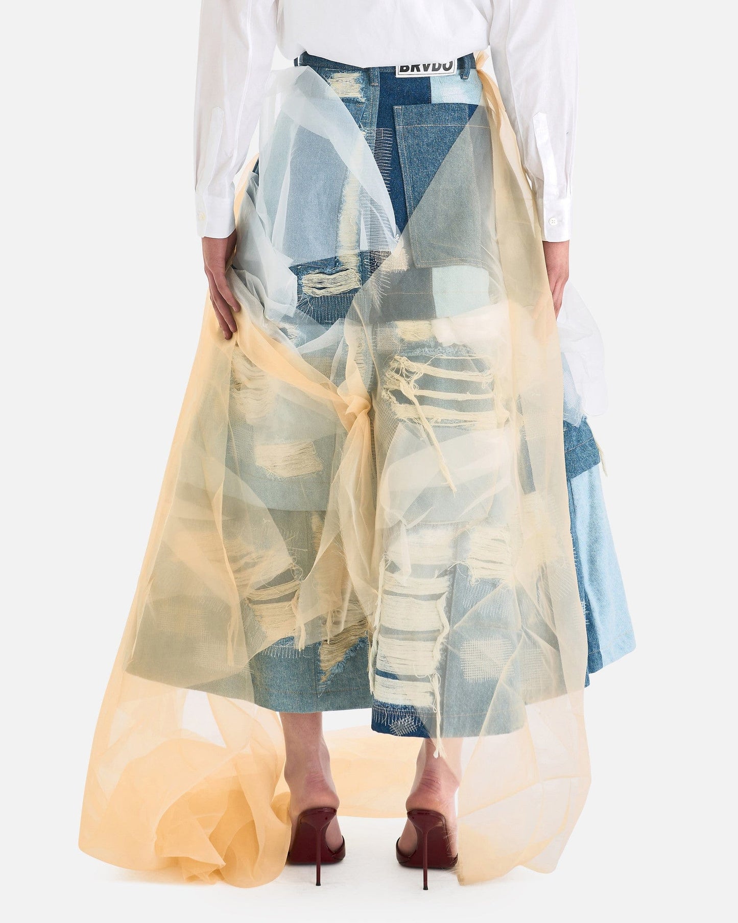 Who Decides War Women Skirts Altitude Denim Skirt in Sky