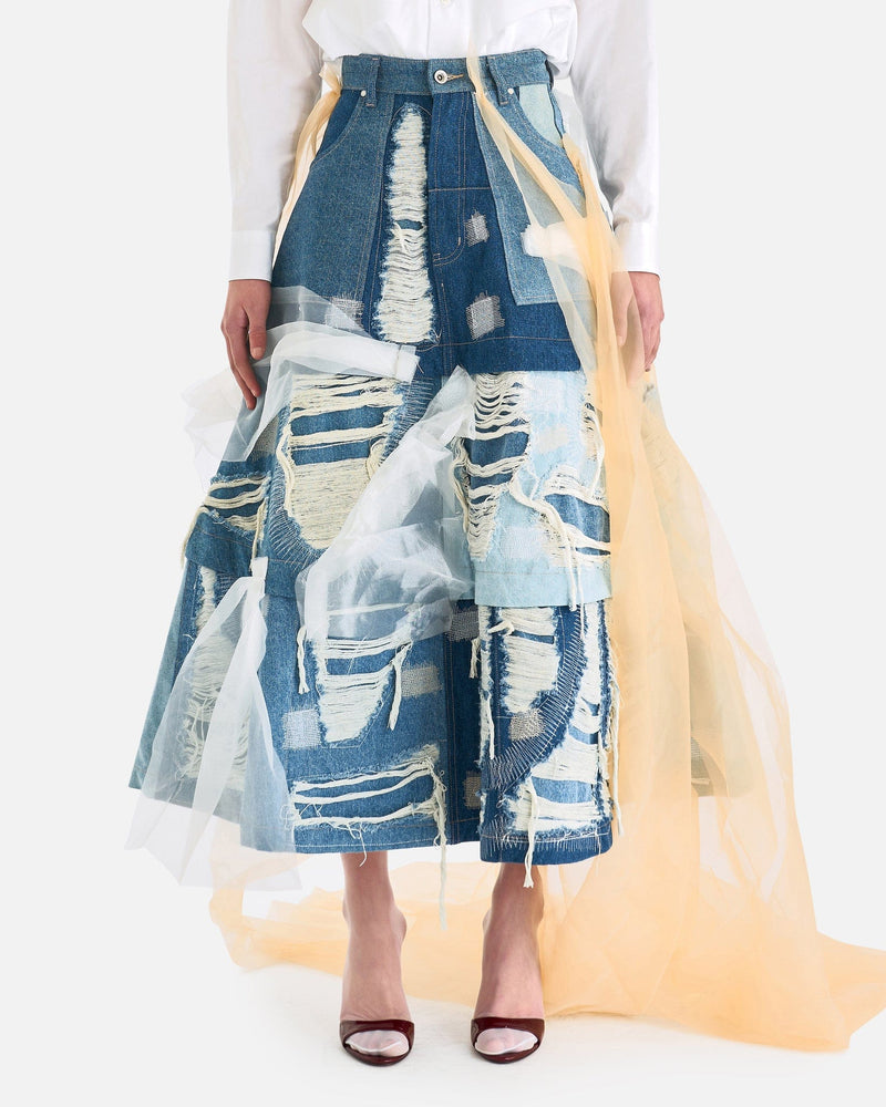 Who Decides War Women Skirts Altitude Denim Skirt in Sky