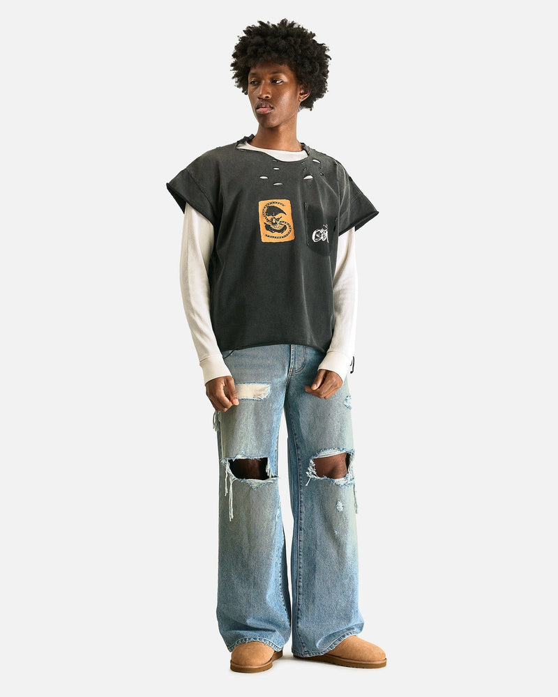 Anarchy Tee in Washed Black – SVRN