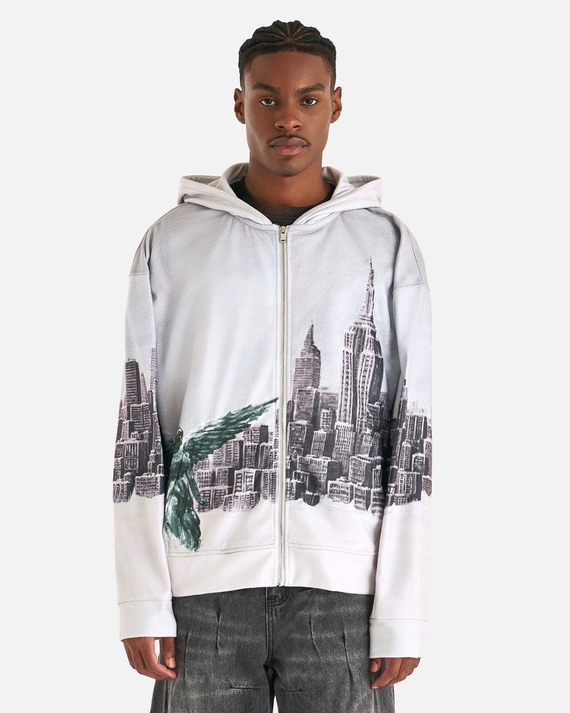 Who Decides War Men's Jackets Angel Over the City Zip-Up in Sky