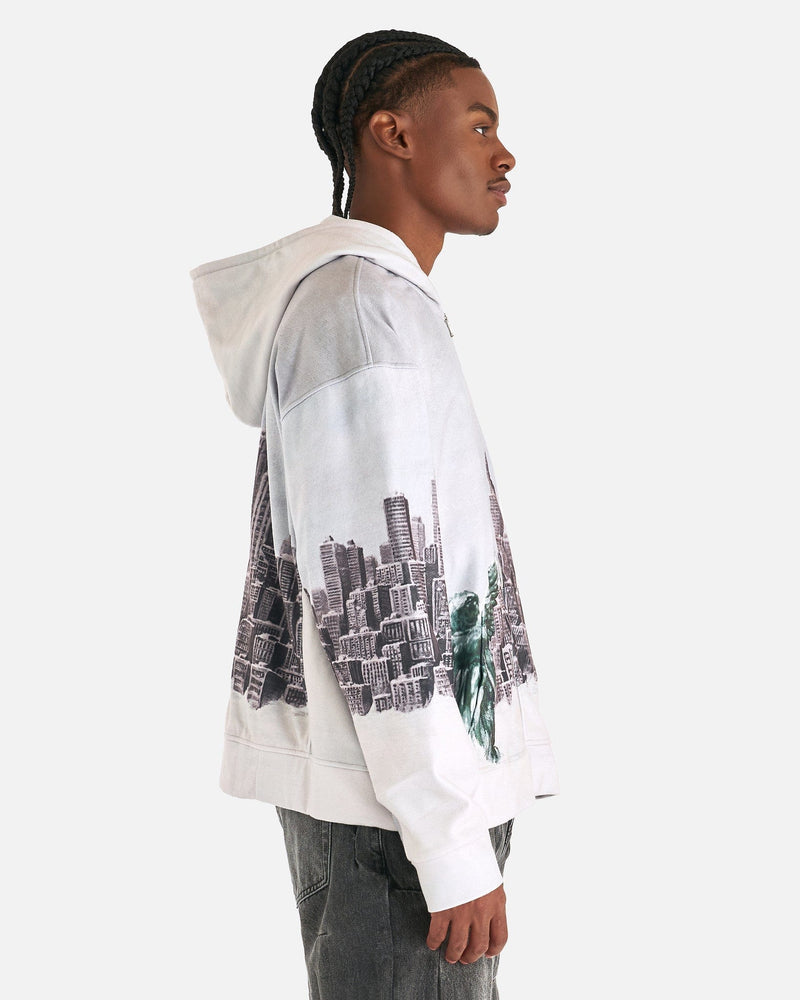 Who Decides War Men's Jackets Angel Over the City Zip-Up in Sky