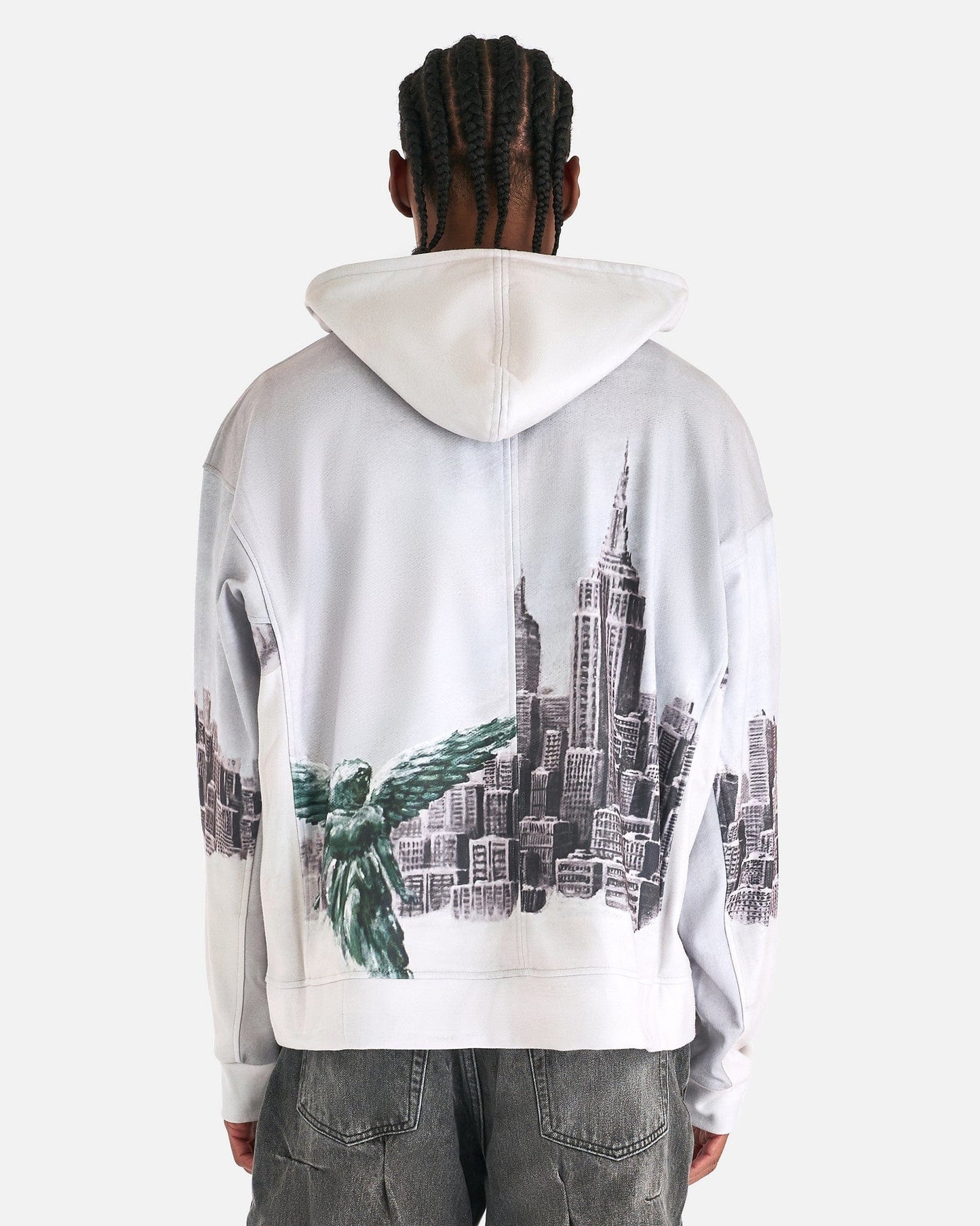 Who Decides War Men's Jackets Angel Over the City Zip-Up in Sky