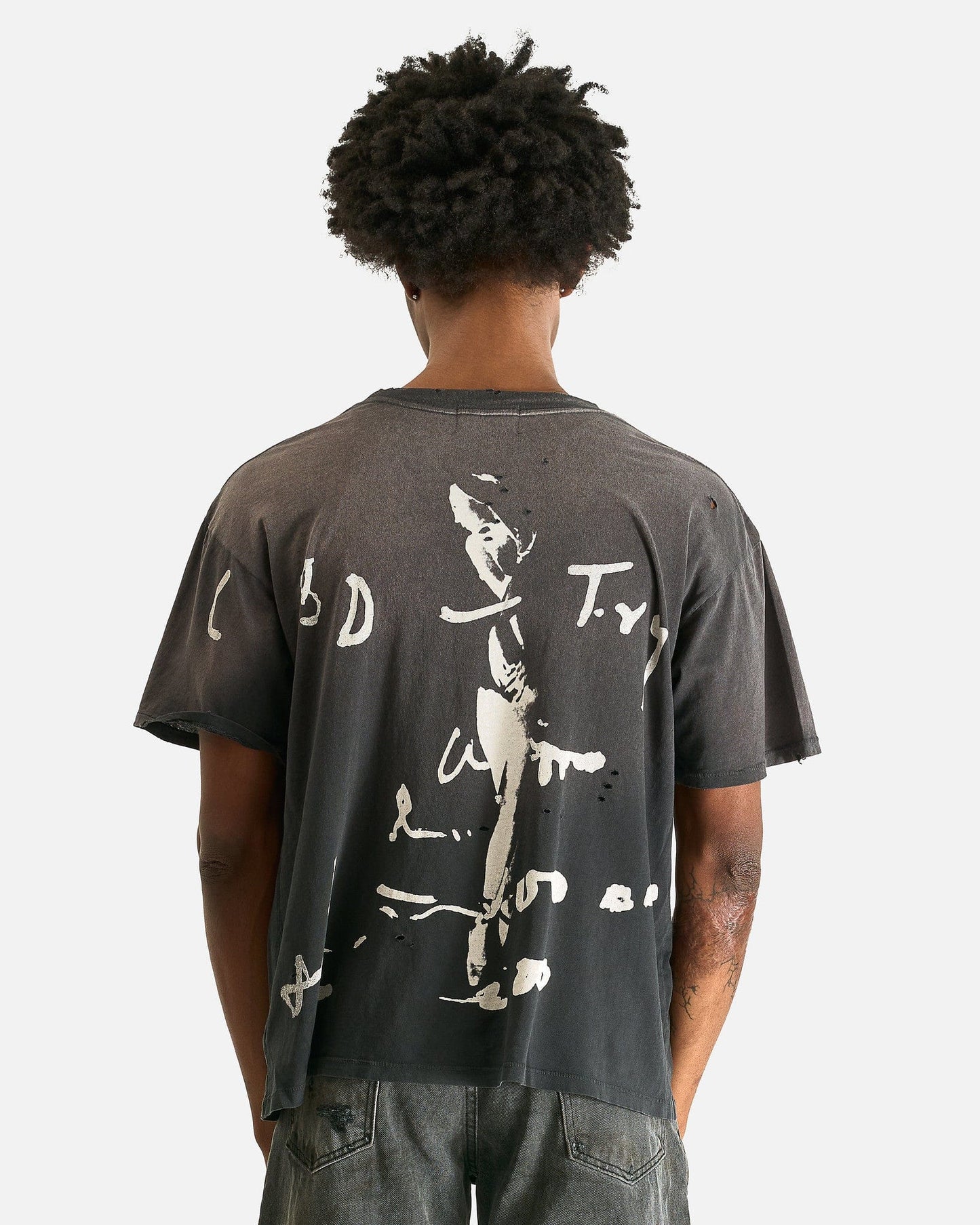 Enfants Riches Deprimes Men's T-Shirts Anti-Intellectual Ethic T-Shirt in Sun-Faded Black