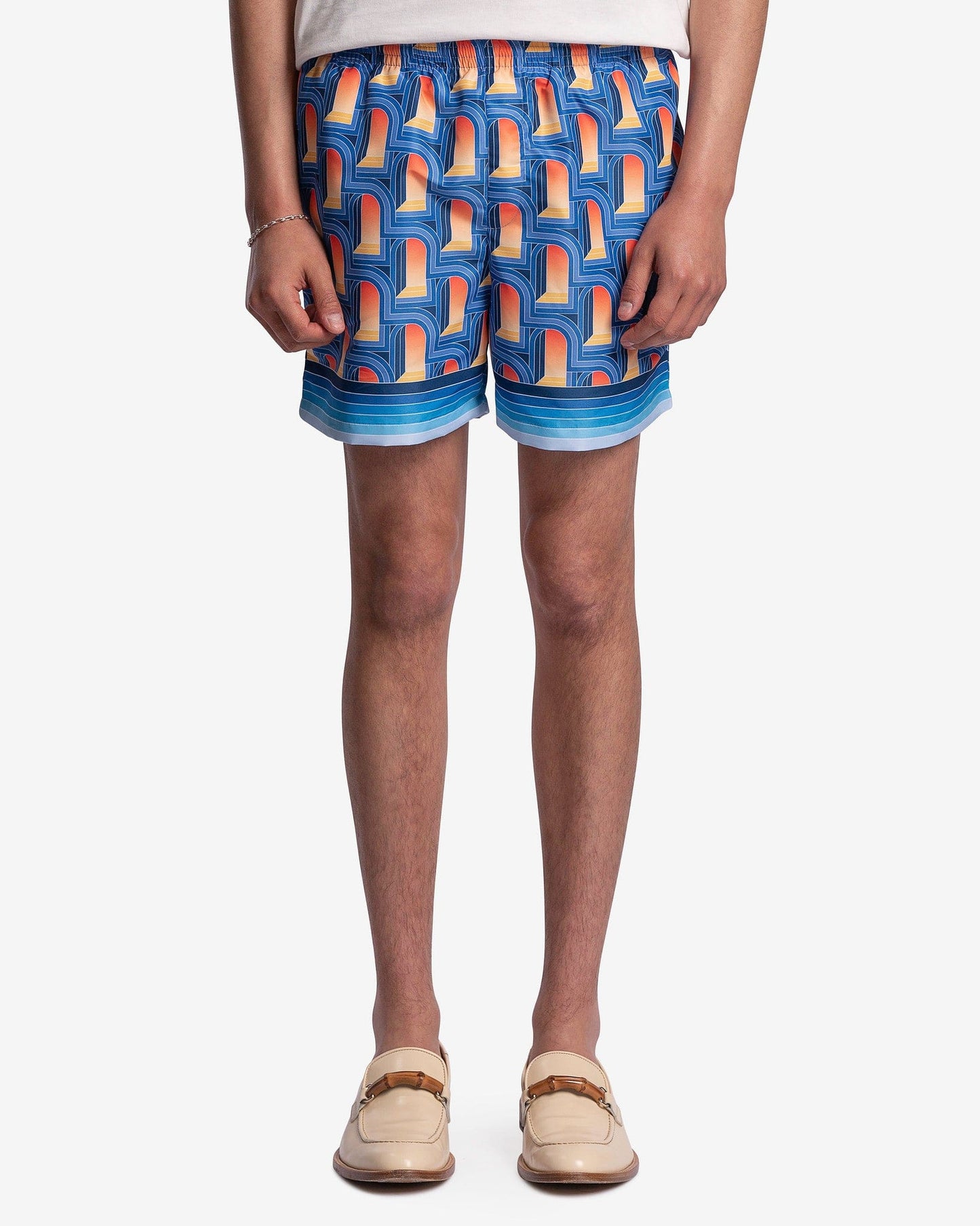 Casablanca Men's Shorts Arche de Nuit Printed Swim Trunks in Multi