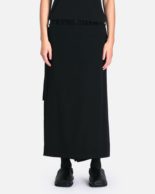 Yohji Yamamoto Pour Homme Men's Pants Army Gabardine Wrap Pants S in Black