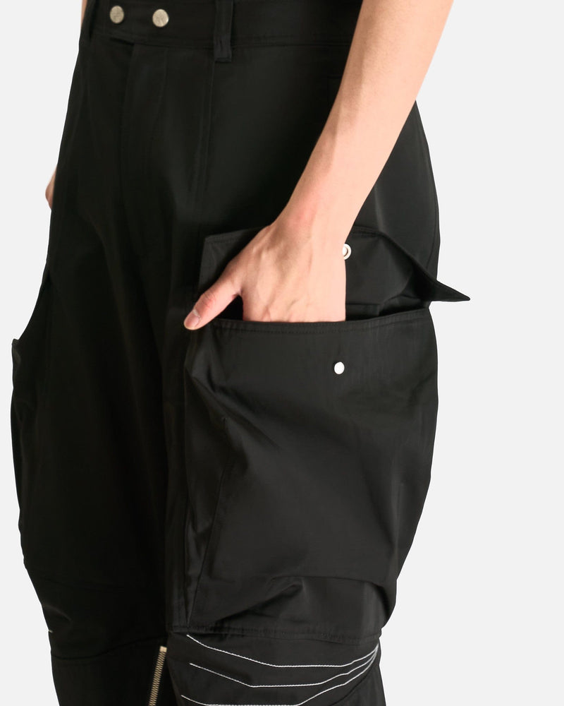 Articulated Knee Dart Cargo Trousers in Black – SVRN