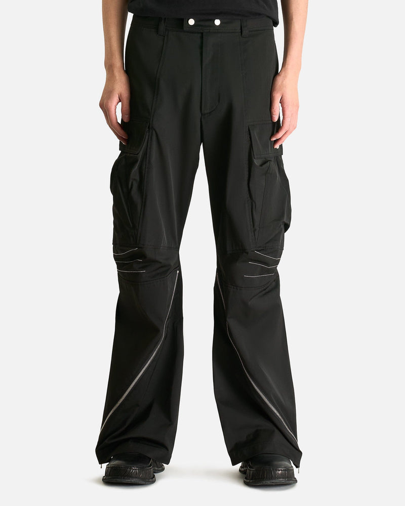 Articulated Knee Dart Cargo Trousers in Black – SVRN