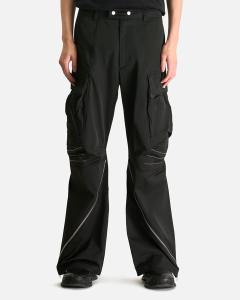 Articulated Knee Dart Cargo Trousers in Black – SVRN