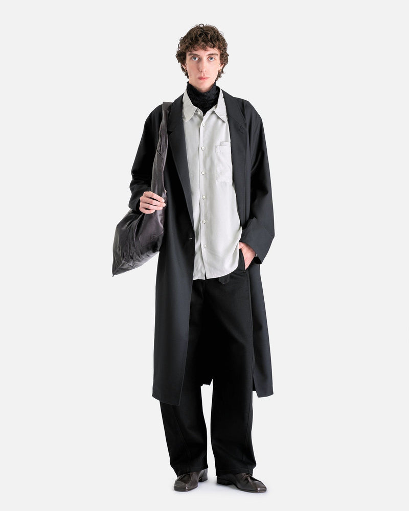 Asymmetric Coat in Marine Melange – SVRN