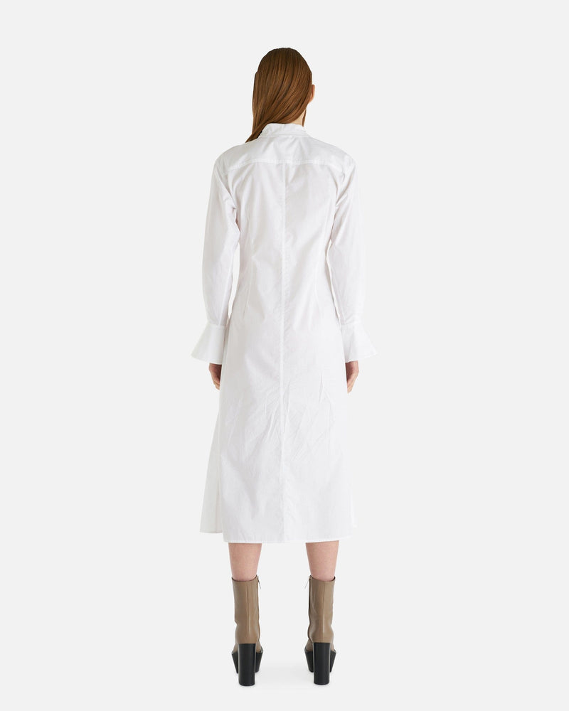 Simkhai Women Dresses Augustina Long Sleeve Tie Waist Shirt Dress in White