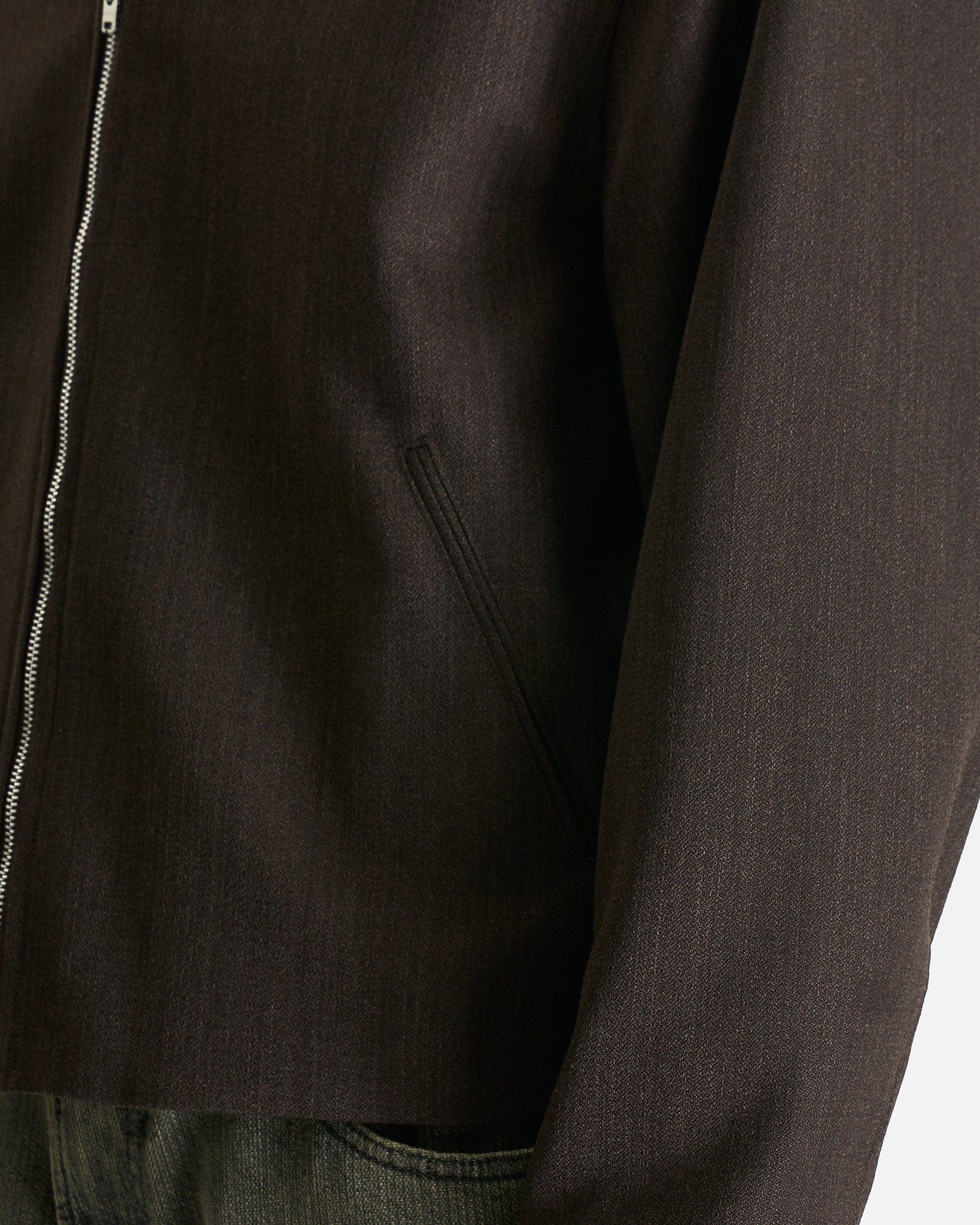 Our Legacy Men's Coat Avenue Puffa in Churchill Stripe Membrane Wool