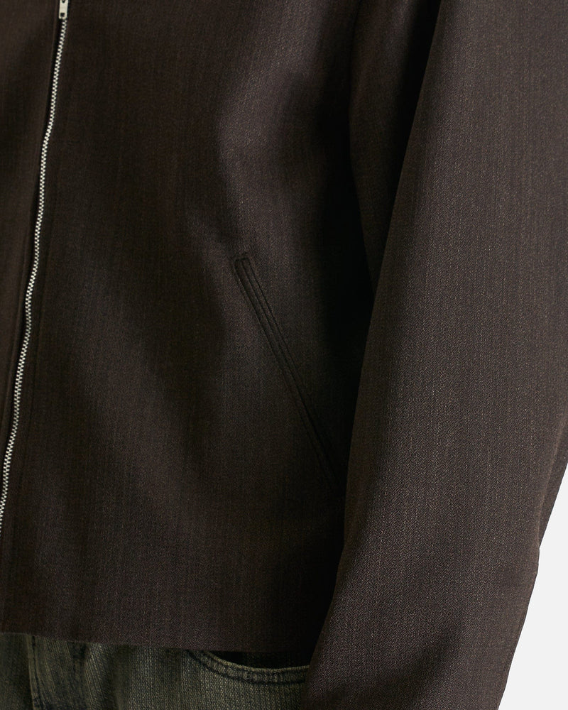 Our Legacy Men's Coat Avenue Puffa in Churchill Stripe Membrane Wool