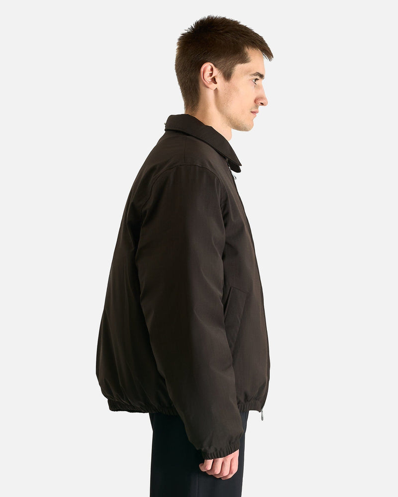 Our Legacy Men's Coat Avenue Puffa in Churchill Stripe Membrane Wool