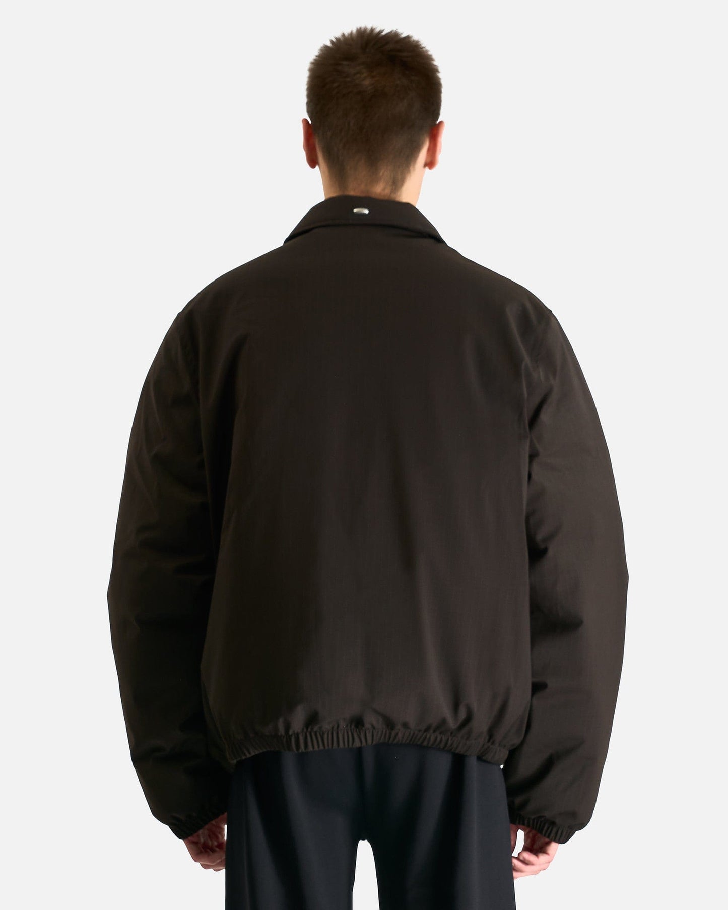 Our Legacy Men's Coat Avenue Puffa in Churchill Stripe Membrane Wool