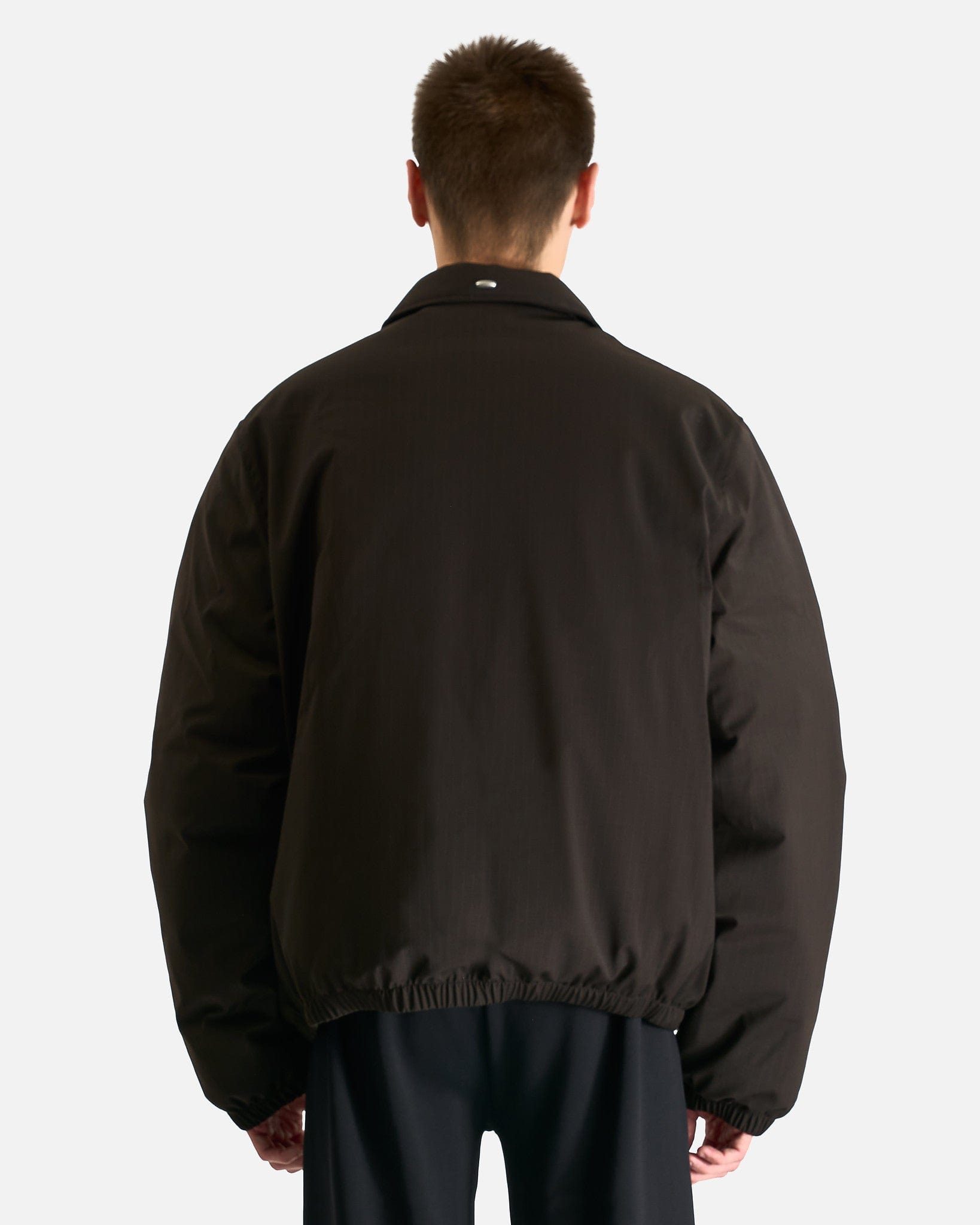 Our Legacy Men's Coat Avenue Puffa in Churchill Stripe Membrane Wool