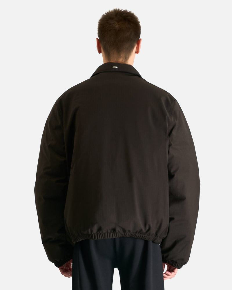 Our Legacy Men's Coat Avenue Puffa in Churchill Stripe Membrane Wool