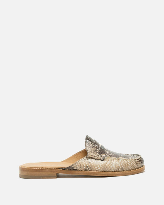 Rhude Men's Shoes Backless Snakeskin Loafer in Snake