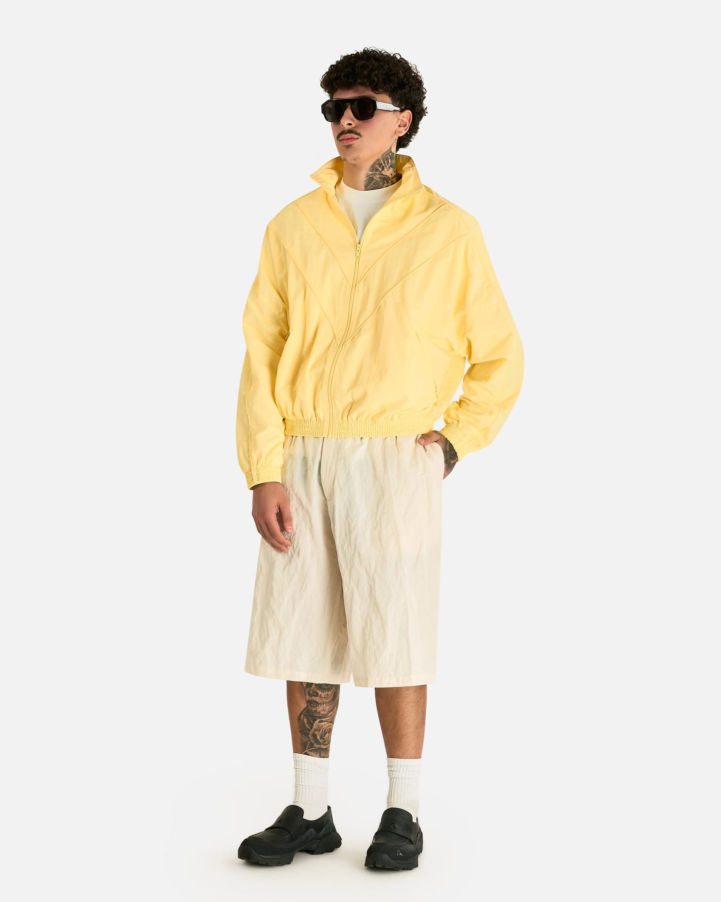Willy Chavarria Men's Jackets Bad Boy Track Jacket in Butter