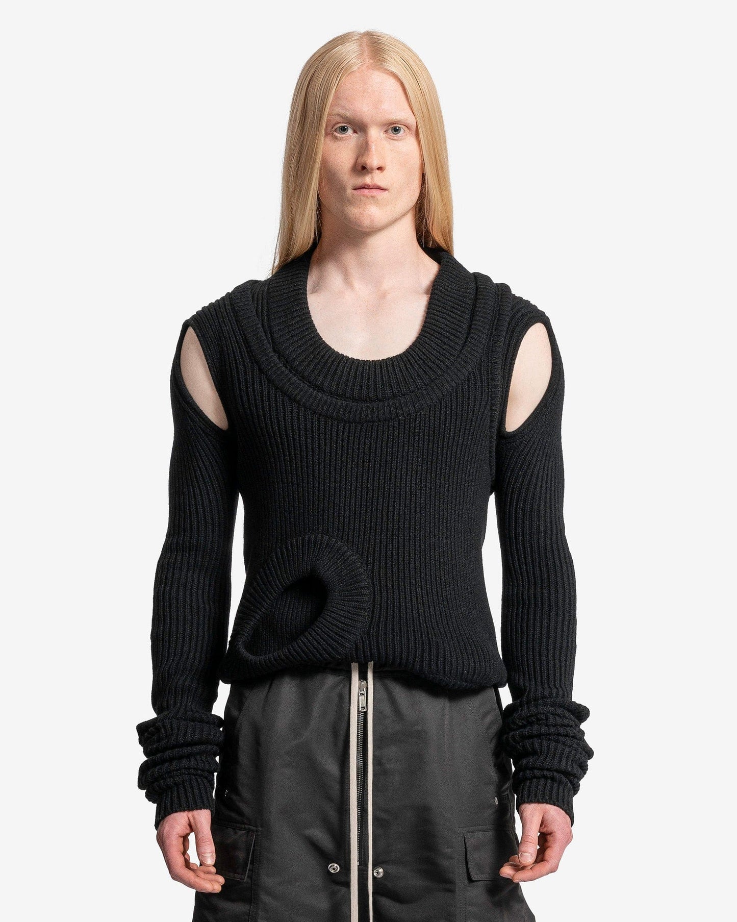 Rick Owens Men's Sweater Banana LS in Black