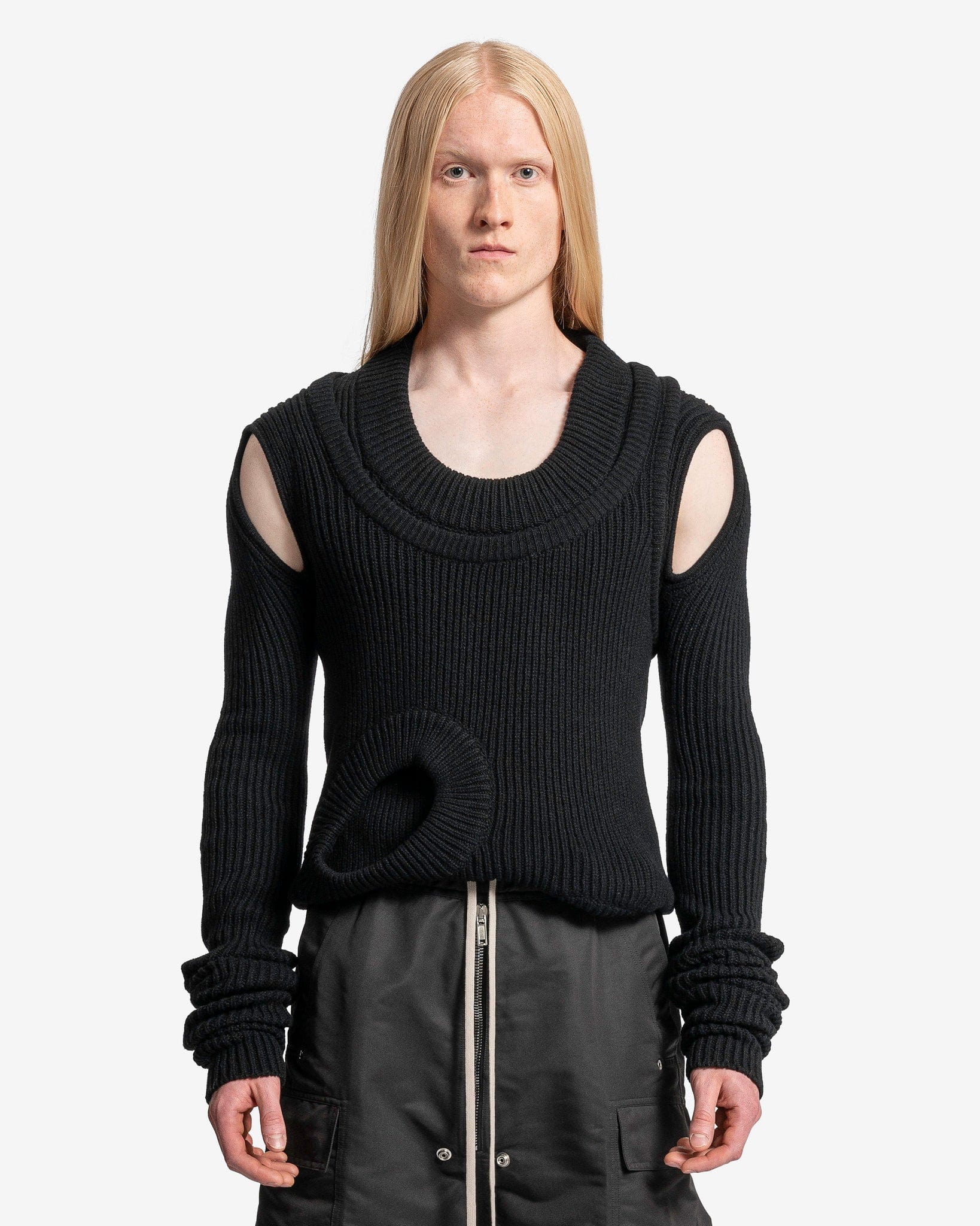 Rick Owens Men's Sweater Banana LS in Black